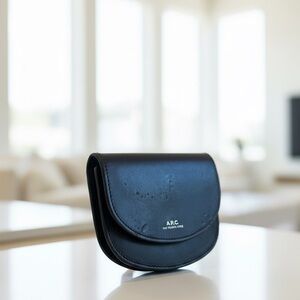 A.P.C. Navy Leather Wallet. RUE MADAM PARIS